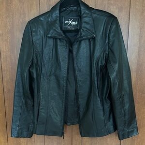 Maxima Women's Dark Leather Jacket